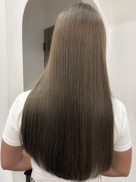 ヘアーアイスカルテット(HAIR ICI QUARTET) 20代30代透明感艶カラーブリーチなし×秋ヘーゼルベージュ