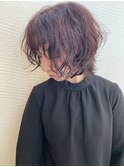 レッドピンク◯くびれレイヤー◯パーマ