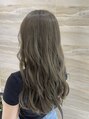 アンアンアヴェダ 沖縄ライカム店(anan aveda)&nbsp;透明感カラーオリーブベージュ。ロングはこの巻き髪がお似合い！