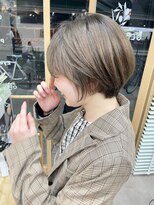 オリビアヘアー(OLIVIA HAIR) ブリーチなしオリーブカラー×ショートボブ