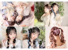 推し活ヘアセットも☆量産型ヘアメも◎リボンやパールを使ったアレンジも可能です。ライブやイベントに！