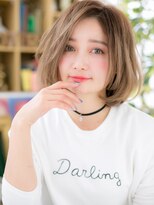 カバーヘア ブリス 上尾西口店(COVER HAIR bliss) かきあげバングイヤリングカラー小顔ミニボブc5上尾20代30代40代