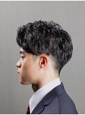 ビジネスツーブロック マッシュショート 束感ナチュラルパーマ