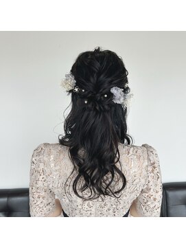 アパートメントヘアー 結婚式お呼ばれ/ハーフアップ/二次会/ヘアアレンジ/佐賀