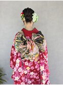 お呼ばれヘアセット　シニヨン