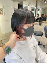 カフェアンドヘアサロン リバーブ(cafe&hair salon re:verb)&nbsp;ピンクインナー×ボブ◎