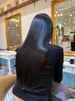 ロンドアベニール 北千住(Lond avenir) ブリーチなしチェリーブラウン髪質改善縮毛矯正酸性ストレート