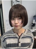 パーマ落とし/レイヤーボブ/顔まわりレイヤー/ミニボブヘア