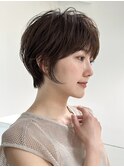 ミニウルフレイヤーカット顔周りカット前髪カットショート/大宮