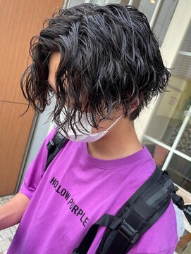 キャンバス バイ ネオリーブ 横浜西口(Canvas by neo.) 横浜★センターパートの波巻きスパイラルパーマ