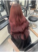 ワインレッド/暖色カラー/赤髪
