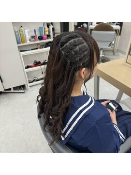 ユアーズヘア 新宿三丁目店(youres hair) サイド編み込み