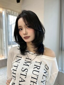 ボタン テンジン(VOTAN tenjin) 【木串楽人】顔周りカット/マロンベージュ/流し前髪