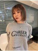 20代30代ボブレイヤーボブ顔周りレイヤー韓国風ボブハッシュボブ