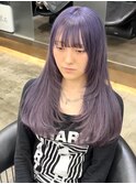 ダブルカラー ケアブリーチ 全頭ブリーチラベンダーグレージュ
