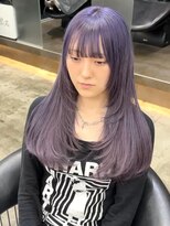 ロンド 表参道店(Lond)&nbsp;ダブルカラー ケアブリーチ 全頭ブリーチラベンダーグレージュ