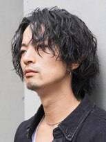 フィフスパーク(fifth PARK)&nbsp;渋谷メンズパーマルーズパーマシャドウパーマセンターパート緩め