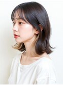 インナー/イヤリングカラー/外ハネミディ/透明感カラー春p大宮