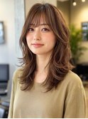 くびれヘア &nbsp;美髪 &nbsp;ハイライトカラー　アプリコットオレンジ