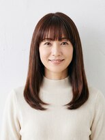 と和 巣鴨&nbsp;大人の艶まとまりストレートセミロング/前髪あり/マロンブラウン