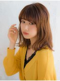 厚めバング ナチュラルブラウン