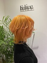 フェリーチェヘアーデザイン(Felice)&nbsp;ショートウルフ×オレンジカラー
