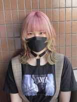 リアイス(Re:ICE) ミルキーピンクイエローグリーンポイントカラーミディアムウルフ