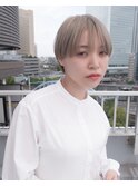 マッシュショート/20代/30代/ホワイティー/前上がり