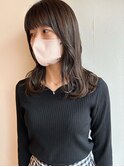 ふんわりセミロングにアッシュベージュ