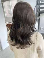 ヘアー アイス 御器所本店(HAIR ICI) ブリーチなし透明感オリーブベージュ韓国風艶カラー