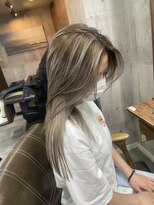 ラフ(LAFF) #バレイヤージュ#グレージュカラー#ボブウルフ#ココアベージュ