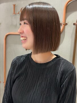 ロンド エスポワール 錦糸町(Lond espoir) アッシュミルクティー前髪パーマボブ【ボブ/縮毛矯正/北澤華】