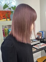 ヒビヲ(HIBIO) ショートボブハイトーンカラーミルクティーベージュダブルカラー