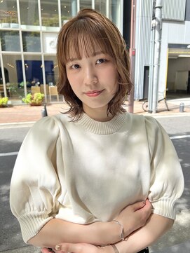 ジアン バイ ミルボン NU茶屋町+(GIEN by milbon) くびれボブ/伸ばしかけスタイル/美人レイヤーボブ@田中俊成