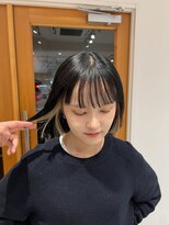 スタン 渋谷(Stam)&nbsp;インナーカラーイヤリングカラーインナーブロンドインナーボブ