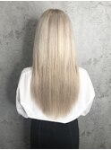 10代20代30代大人可愛いシールエクステハイトーンロングホワイト