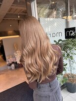 マルフェ 天王寺(marfe) ミルクティーベージュハイトーンケアブリーチ透明感カラー