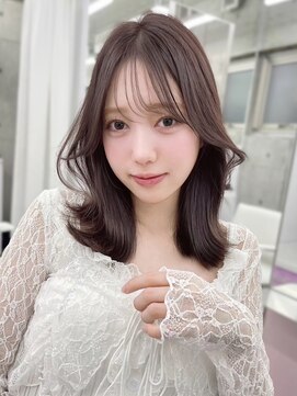 フォンズ(FONS) 大人可愛いくびれミディ＊シースルーバング/ラベンダーベージュ