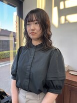 ヘアー アイス 御器所本店(HAIR ICI)&nbsp;大人かわいいミディアムパーマレイヤーカット