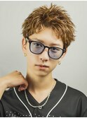ベリショスパイキーショートべリーショートアップバングメンズ