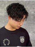 大分シャドウパーマメンズマッシュ波巻きパーマツイストパーマ