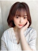 ★ボブルフネビージュ小顔ワンレン黒髪小顔カット