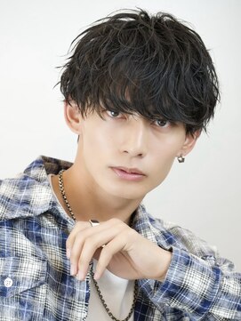 エイド 本店(aid) メンズパーマソフトツイストスパイラルマッシュ刈り上げビジネス