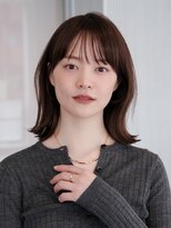 ガーデンヨコハマエスト(GARDEN YOKOHAMA est)&nbsp;ミディアムレイヤー　暖色艶カラー　シースルーバング