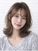 ミディアムヘア/レイヤーカット/外はねくびれ30代40代50代表参道