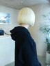 小顔カット+ブリーチデザインカラー
