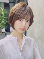 ローマー 明治神宮前 渋谷(ROAMER)&nbsp;ショートボブ切りっぱなしボブレイヤーカット前髪カット縮毛矯正