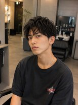 MEN's Baguz MEN'Sカット/ MEN'Sパーマ/ MEN'Sカラー 黒髪マッシュ無造作カールメンズパーマ