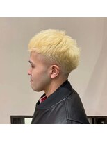 ヴァンメンクワナ(VANMEN Kuwana)&nbsp;マレットヘア×テーパーフェード＋抜きっぱなしブリーチ