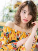 *bliss大宮*斜めバングのくせ毛風セミウェットミディa